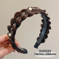 Nouveau serre-tête en perles style coréen, avec tresse en queue de poisson et une tresse à trois brins en perles