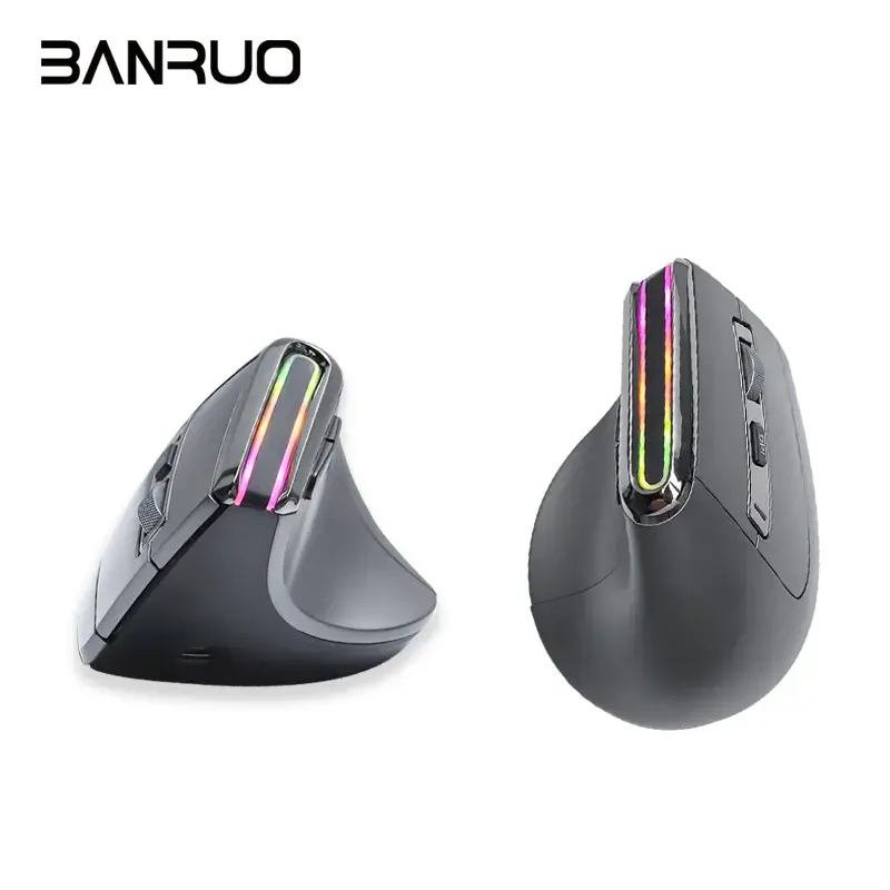 Bluetooth Compatible 2.4G Wireless Rechargeable Optical Mice Multi-Purpose Vertical Mouse Window Mac Apple Mouse