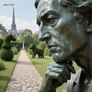 Decoración <span class=keywords><strong>de</strong></span> jardín al aire libre personalizada arte abstracto moderno latón fundido busto estatua gigante superficie humana rumiar <span class=keywords><strong>pensador</strong></span> <span class=keywords><strong>escultura</strong></span> <span class=keywords><strong>de</strong></span> bronce - Product Image 5