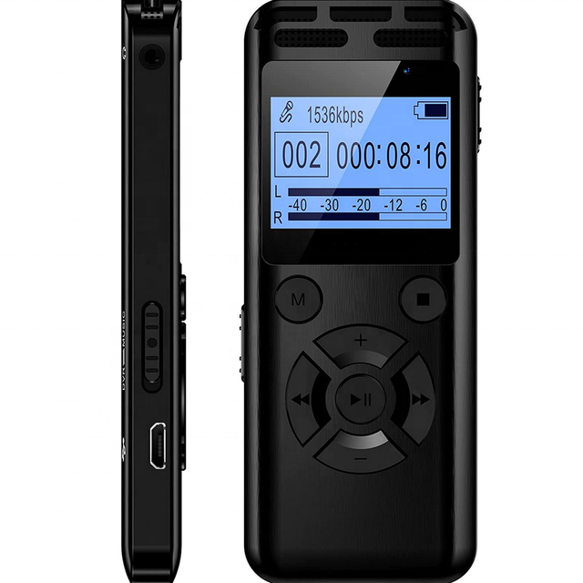 V52 Professional Mini Digital Audio Voice Recorder Hearing Aid Function 32G USB Portable HD Recorder for Lectures Rechargeable