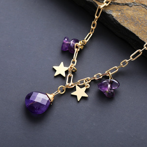 Collier ras du cou chic et minimaliste en labradorite en forme de goutte d'eau, plaqué or, cadeau pour femme - Product Image 3
