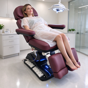 Fauteuil de pédicure électrique pour salon de beauté, fauteuil de traitement esthétique médical, 4 moteurs, réglable, fauteuil de podologie avec repose-pieds - Product Image 1