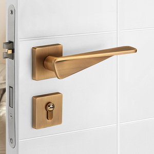 Đồng Cổ Trung Quốc Phong Cách Phòng Ngủ Khóa Cửa Retro Màu Vàng Phổ Im Lặng Từ Hút Mới Trong Nhà Tủ Gỗ Ngăn Kéo - Product Image 3