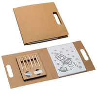 Cahier de coloriage en papier kraft avec crayons pour enfants Bloc-notes de dessin personnalisé Set de papeterie