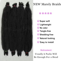 Expédition Rapide Prix Usine 24 Pouces Cheveux Tressés Marley Extensions en Vrac pour Femmes Africaines Cheveux Afro Kinky Bouclés pour Tresses