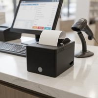 Printer Barcode Thermal POS Desktop dengan Pemotong Otomatis dan Laci Uang Nirkabel Bluetooth 80mm Max Paper Tray