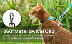 Arnés para Gato Rainbow, Talla M, a la Moda, Antiescape, Ajustable, Cómodo, para Exteriores, Chaleco de Plástico Suave y Juego de Correa - Product Image 3