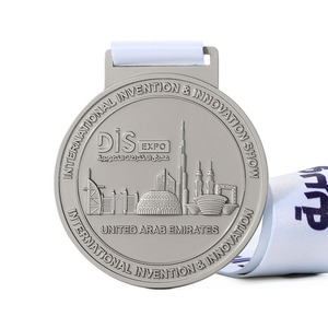 Fabricación de medallas Diseño 3D Su propio metal personalizado Mate Niquelado Aleación de zinc Deporte en blanco <span class=keywords><strong>Uae</strong></span> Medalla Exposición Recuerdos - Product Image 4