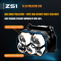 LANSEKO Lentille de projecteur bi-LED elliptique à faisceau direct de 3,0 pouces, Plug and Play, 12V 24V 80W 5694LUX pour voiture