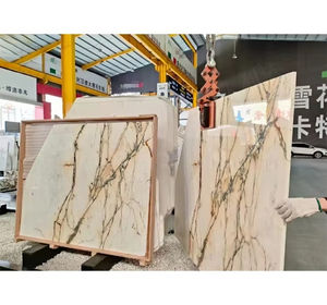 Dalle de marbre Calacatta Gold de haute qualité, pierre naturelle, marbre Paonazzo pour les décorations de comptoir de cuisine - Product Image 5