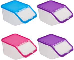 2020 Venda quente Tubo De Plástico Recipientes com Colher Pet Cat <span class=keywords><strong>Dog</strong></span> Food Bin conjunto de Recipientes De Armazenamento De Alimentos Secos para Despensa organização - Product Image 1