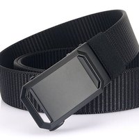 Ceinture tactique noire en nylon automatique réglable pour homme, idéale pour l'entraînement en extérieur – Nouveauté en gros