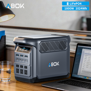 Abok สถานีพลังงานแบบพกพา1800 W สถานีพลังงานพลังงานแสงอาทิตย์ตั้งแคมป์กลางแจ้ง1024Wh 1800วัตต์บ้านสำรอง USB PD 140W - Product Image 1