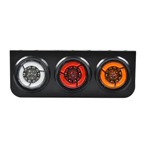 CIMC Lámpara individual Lámpara triple 24V LED Camión de carga Luz trasera Semi-remolque Freno Dirección Marcha atrás Camión Luces traseras