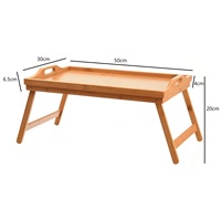 Plateau de lit en bois de bambou pour ordinateur portable, pieds pliables, pour la télévision et le petit déjeuner
