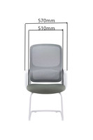 Chaise de bureau ergonomique moderne JOHOOFURNITURE avec base cantilever, dossier en maille, cadre gris pour hôtels et salles de conférence