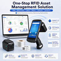 Lector RFID UHF Portátil Android 13, Largo Alcance de 20m, Escáner de Códigos de Barras 1D/2D, PDA Resistente de 5 Pulgadas para Inventario de Almacén, en Stock