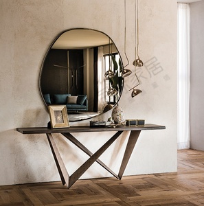 Specchio da Bagno Nordico Ultra Bianco a Parete, Specchio Decorativo per Trucco, <span class=keywords><strong>Ingresso</strong></span> e Corridoio, Specchio di Design - Product Image 3