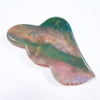 Outil de massage Gua Sha en forme de cœur en agate mousse minceur SPA Diy Vente chaude