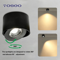 Spot LED encastré au plafond en aluminium 12W réglable à 360 degrés