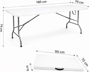 Mesa Plegable Reforzada de Alta Resistencia para Camping, Buffet, Bodas, Mercados, Fiestas en el Jardín, Puestos de Venta, Picnic y Eventos - Product Image 3
