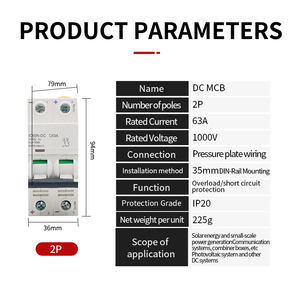 Chmshdg सौर स्विच डीसी सर्किट ब्रेकर आइस60n मास्टर स्विच डीसी बैटरी ब्रेकर500v 1000v Langtong इलेक्ट्रिक - Product Image 3