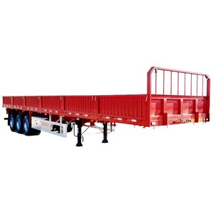 Nhà Máy Giá 40 feet 3-trục thép vận chuyển hàng hóa xe tải rơ moóc lốp loại bán Trailer - Product Image 1