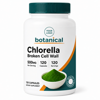 Capsules de Chlorelle, Superaliment Vert Riche en Chlorophylle, Complément Alimentaire pour le Soutien Immunitaire, OEM, Étiquette Privée, Vente en Gros