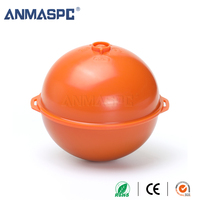 Balles de marquage de câbles souterrains en fibre de verre, matériau en polyéthylène imperméable de couleur orange