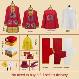 Sudario donna Set completo da uomo di alta qualità tridimensionale scarpe da ricamo cappelli Chongxi moderni abiti da sacrificio di culto bianco - Product Image 2