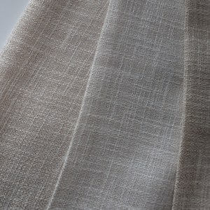 Rollo de tela de cortina de velo transparente de microfibra 100% poliéster, estilo lino liso, de terciopelo tejido de lujo al por mayor para sala de estar, personalizado - Product Image 4
