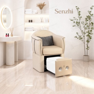 Yeni Tırnak Pedikür Spa Salon Mobilyaları Kahverengi Renk Pedikür İstasyonları Masajlı Pedikür Koltuğu - Product Image 3
