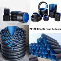 Tuyau de drainage flexible en HDPE ondulé durable DN300/500/600/800, rigidité annulaire, haute pression, PE