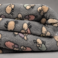 Tissu polaire corail imprimé mouton mignon, directement de l'usine, largeur 170 cm, 790 g/m², 100 % polyester, pour couverture, oreiller, textile de maison