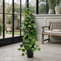 Planta Artificial de Hiedra de 100 cm (3.3 pies) al por Mayor, Ecológica, Resistente a los Rayos UV, Enredadera Verde Artificial en Maceta para Hogar y Oficina