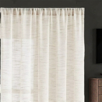 Rideaux Transparents en Polyester/Lin pour Usage Commercial, Rideaux pour Projets Hôteliers, Qualité Professionnelle, Certifiés GRS, Durables, Isolants, Modernes