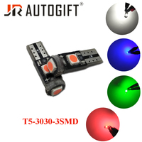 Bombilla LED T5 3LED 3030 con Chip Blanco y Rojo para el Tablero de Instrumentos del Automóvil, 12V/24V, Estilo Automotriz, Alto Lumen