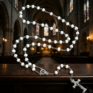 Blanco La San Judas Rojos Niños avec San Benito, en gros, de roses aux tons terreux, Israël, chapelet catholique haut de gamme - Product Image 2