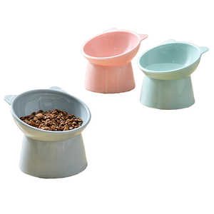 Disesuaikan merah muda plastik kucing/mangkuk anjing dengan ramah lingkungan Anti marah desain bulat serbaguna termasuk kotak pengisian - Product Image 2
