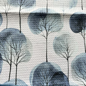 Салфетка кухонная Lihe из микрофибры с вафельной текстурой, современный цветочный принт, однотонный и клетчатый дизайн, для дома, столовой и кухни - Product Image 4