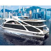 Catamarán de Lujo para Turismo Marítimo y de Playa, Barco de Pasajeros Grande Estándar para Cruceros Turísticos