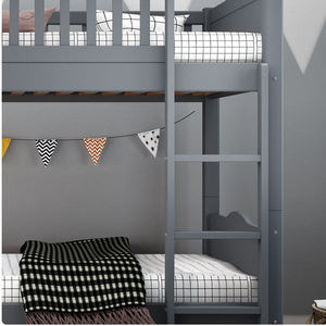 Hot Sell Furniture Double <strong>Bed</strong> Kids Bunk <strong>Bed</strong> Solid <strong>Pine</strong> Wood Twin Kids Bunk <strong>Bed</strong> with Slide and Stairs - Product Image 4