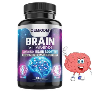 Produk baru kustom suplemen kesehatan otak meningkatkan perkembangan otak meningkatkan konsentrasi kapsul otak