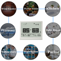 Thermomètre hygromètre numérique LCD grand format Melifon M-906, mémoire MAX/MIN, plage de mesure 14F-122F, pour la maison, la crèche, la serre