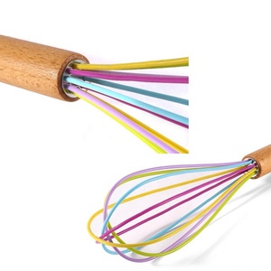 Phụ Kiện Nhà Bếp Tiện Ích Biểu Tượng Tùy Chỉnh Tay Cầm Bằng Gỗ 8 10 12 Inch Của Nhãn Hiệu Trứng Roi Dây <span class=keywords><strong>Whisk</strong></span> Cho Đánh Trứng - Product Image 6