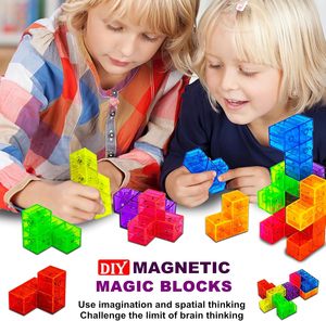 Bloques de Construcción Magnéticos MYT, Cubos de Rompecabezas Mágicos 3D, Múltiples Formas, 54 Tarjetas Guía, Juguetes Educativos para Niños de 4 a 6 Años, 6x6cm - Product Image 5