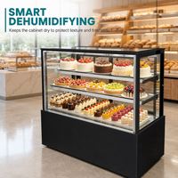 Vitrine à gâteaux verticale commerciale avec 2 à 8 compartiments ℃   Étagères Réglables Réfrigérantes pour Boulangerie, Café, Restaurant, Comptoir de Desserts