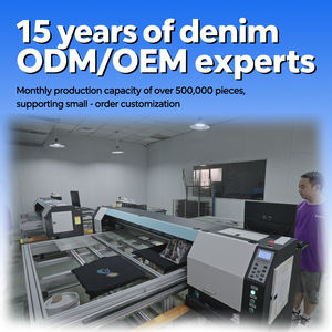 맞춤형 트릴 데님 청바지는 멀티 포켓 조트와 다채로운 인쇄 통기성 힙합 느슨한 헐렁한 청바지에 의해 고민됩니다 - Product Image 4