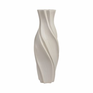 Vaso in ceramica con dettagli scultorei intrecciati per l'arredamento del soggiorno - Product Image 1
