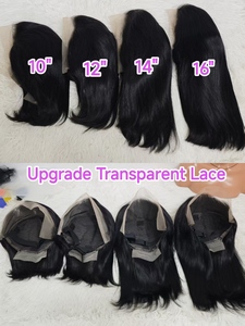 Promoción Letsfly: Pelucas Bob Rectas de 17$ con Encaje Transparente, Nudos Pequeños, de 10 a 16 Pulgadas, Pelucas Frontales de Encaje 13x4, 100% Cabello Humano - Product Image 2